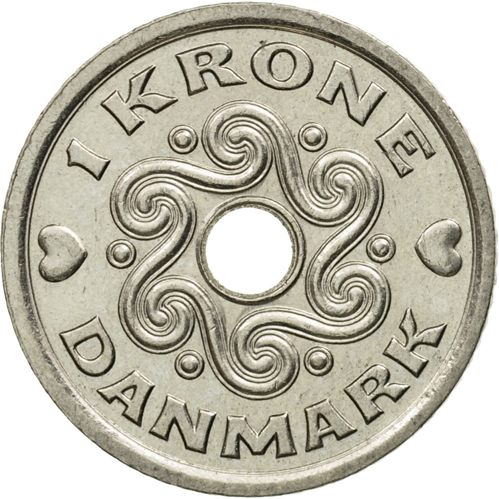 Danimarca, Margrethe II, Krone, 1999, Copenhagen, SPL-, Rame-nichel, KM:873.1