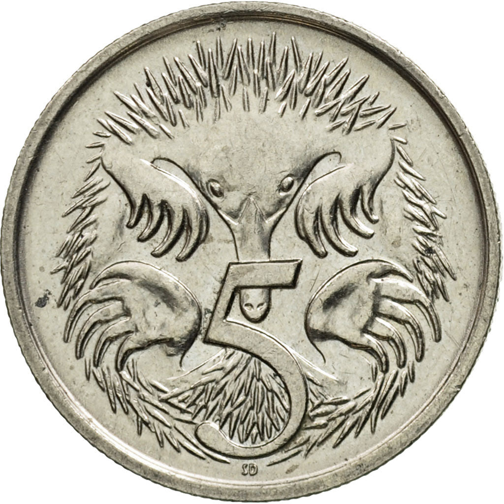 Australia, Elizabeth II, 5 Cents, 1991, AU(55-58), Copper-nickel, KM:80