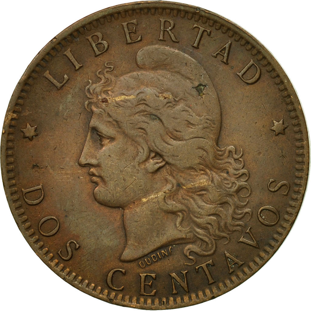 Argentine, 2 Centavos, 1893, TTB, Bronze, KM:33