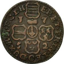 LIEGE, John Theodore, Liard, 1752, Liege, F(12-15), Copper, KM:155