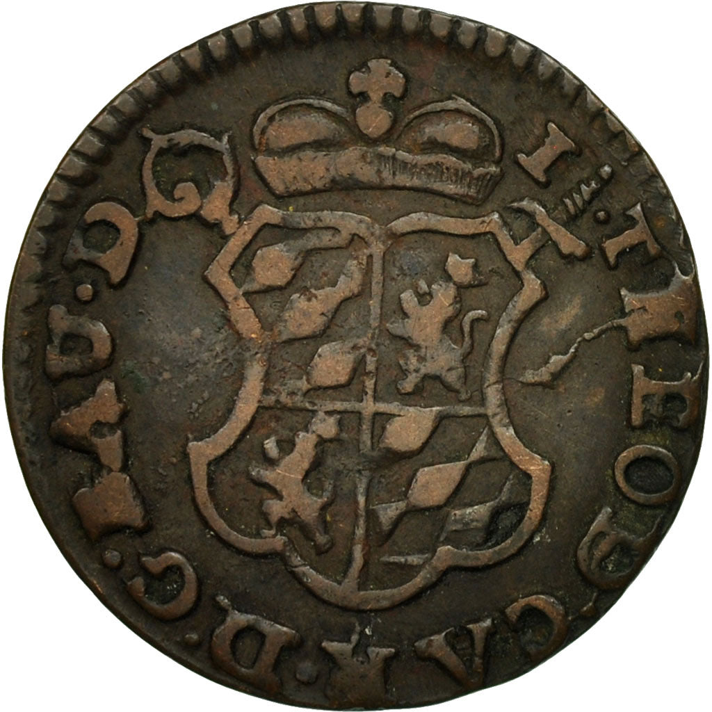 LIEGE, John Theodore, Liard, 1752, Liege, F(12-15), Copper, KM:155