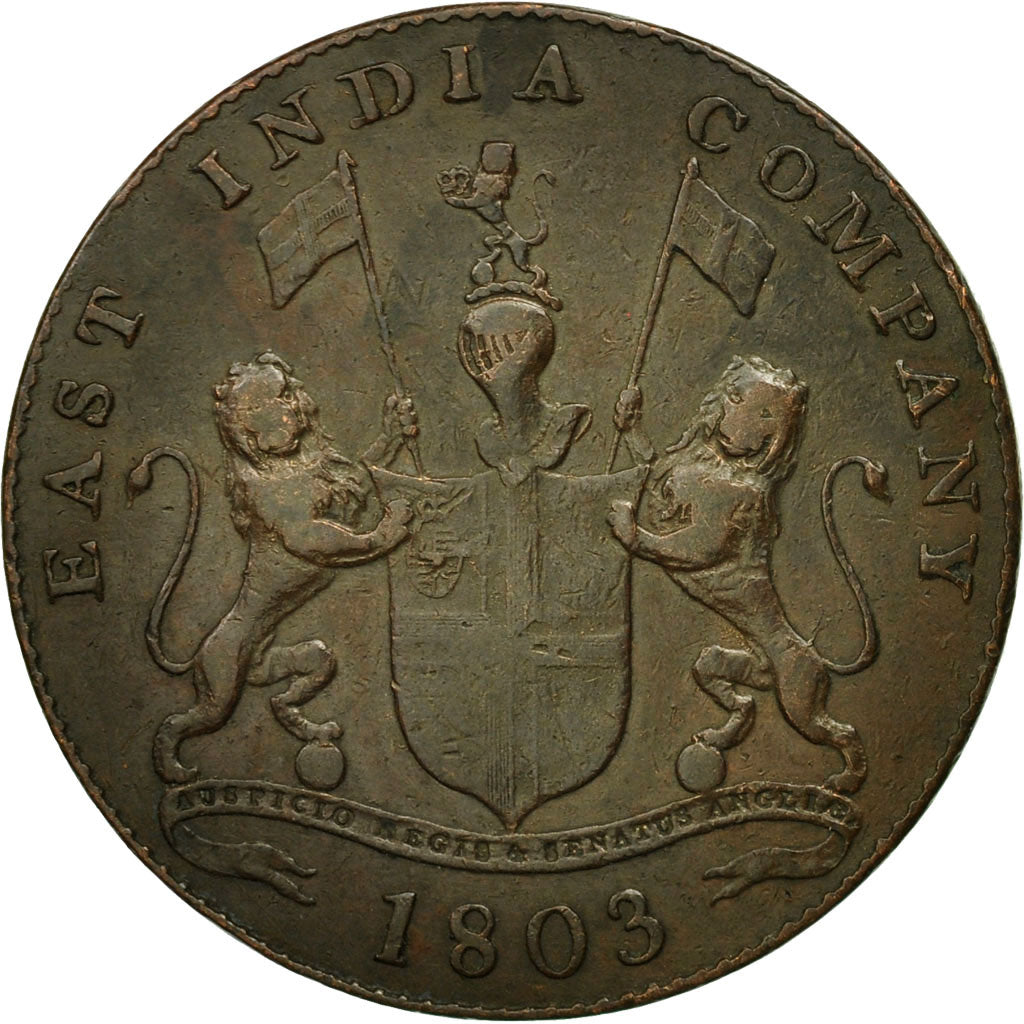 INDIA-BRITISH, MADRAS PRESIDENCY, 20 Cash, 1803, Soho Mint, Birmingham
