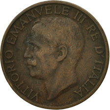 Italy, Vittorio Emanuele III, 10 Centesimi, 1928, Rome, EF(40-45), Bronze, KM:60