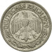 GERMANY, WEIMAR REPUBLIC, 50 Reichspfennig, 1929, Berlin, EF(40-45), Nickel