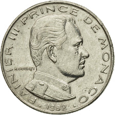 Mónaco, Rainier III, 1/2 Franc, 1982, MBC+, Níquel, KM:145