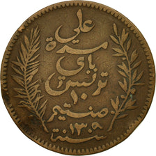 Tunisie, Ali Bey, 10 Centimes, 1892, Paris, TTB, Bronze, KM:222