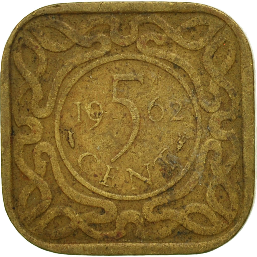 Surinam, 5 Cents, 1962, VF(30-35), Nickel-brass, KM:12.1
