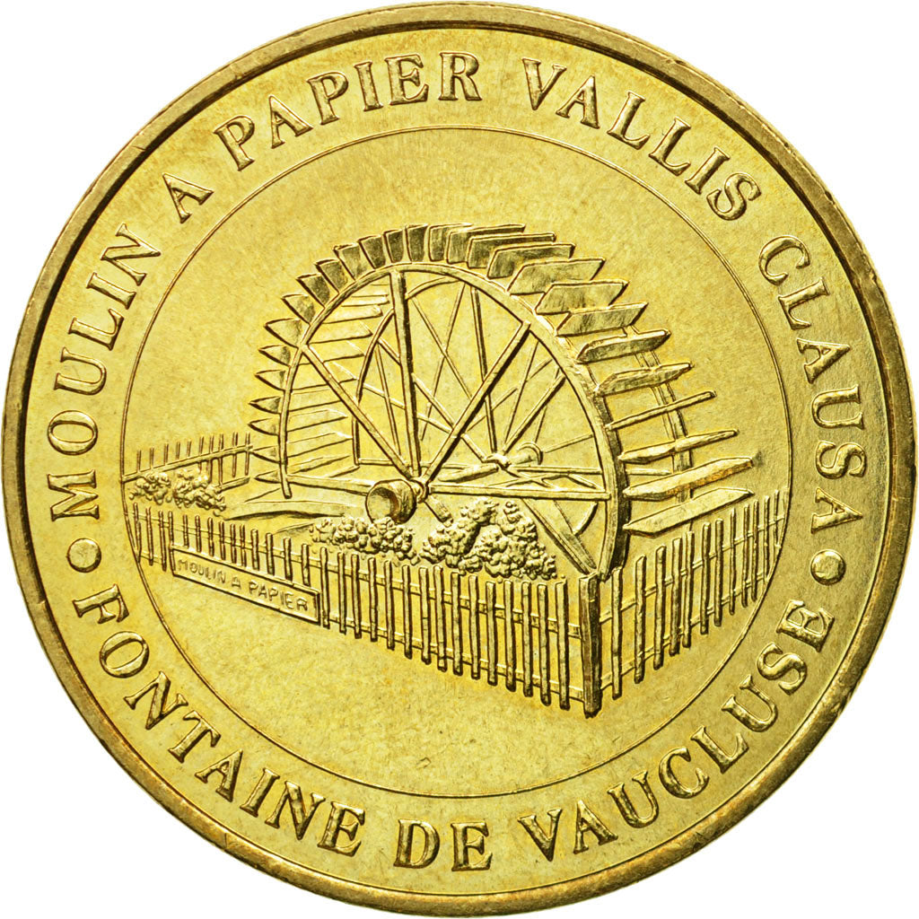 France, Token, Touristic token, Fontaine de Vaucluse - Moulin à papier n°1
