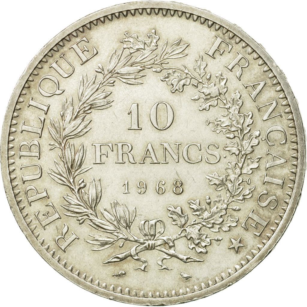 France, Hercule, 10 Francs, 1968, Paris, EF(40-45), Silver, KM:932, Gadoury:813