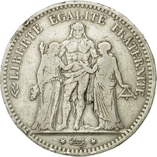 France, Hercule, 5 Francs, 1875, Paris, VG(8-10), Silver, KM:820.1