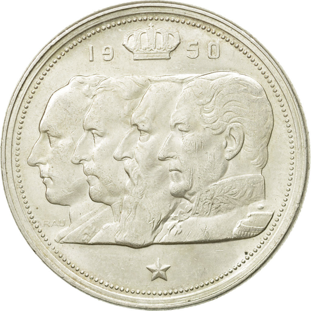 Belgium, 100 Francs, 100 Frank, 1950, EF(40-45), Silver, KM:138.1