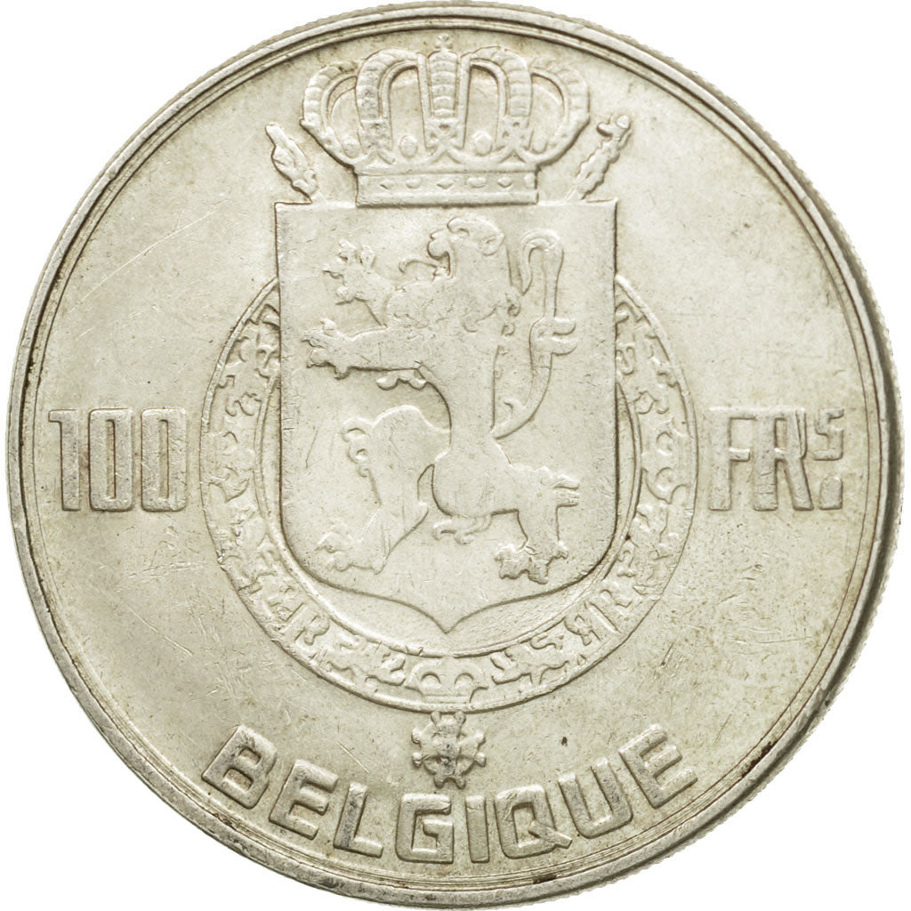 Belgium, 100 Francs, 100 Frank, 1950, VF(30-35), Silver, KM:138.1