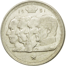 Belgium, 100 Francs, 100 Frank, 1951, EF(40-45), Silver, KM:139.1