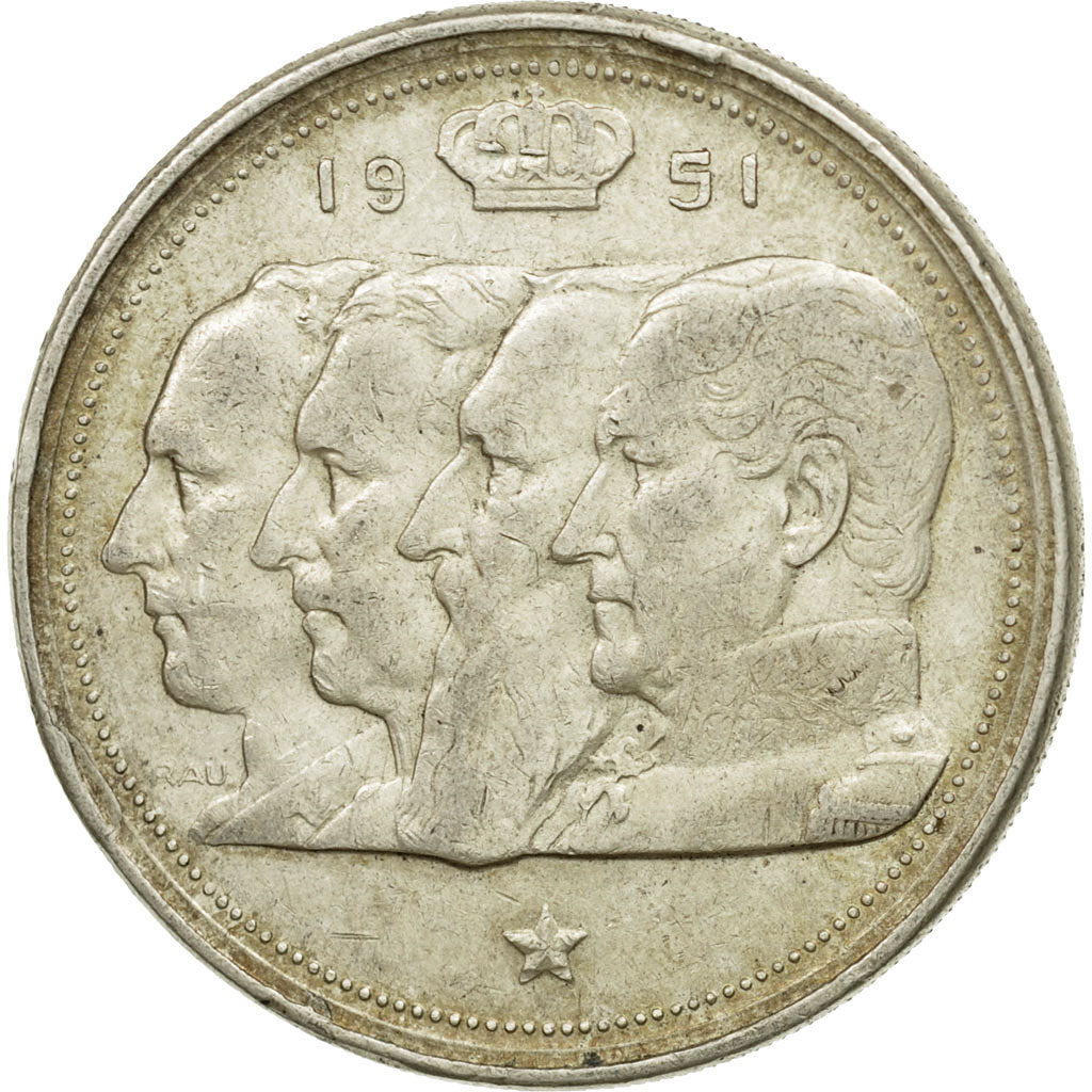 Belgium, 100 Francs, 100 Frank, 1951, VF(30-35), Silver, KM:139.1