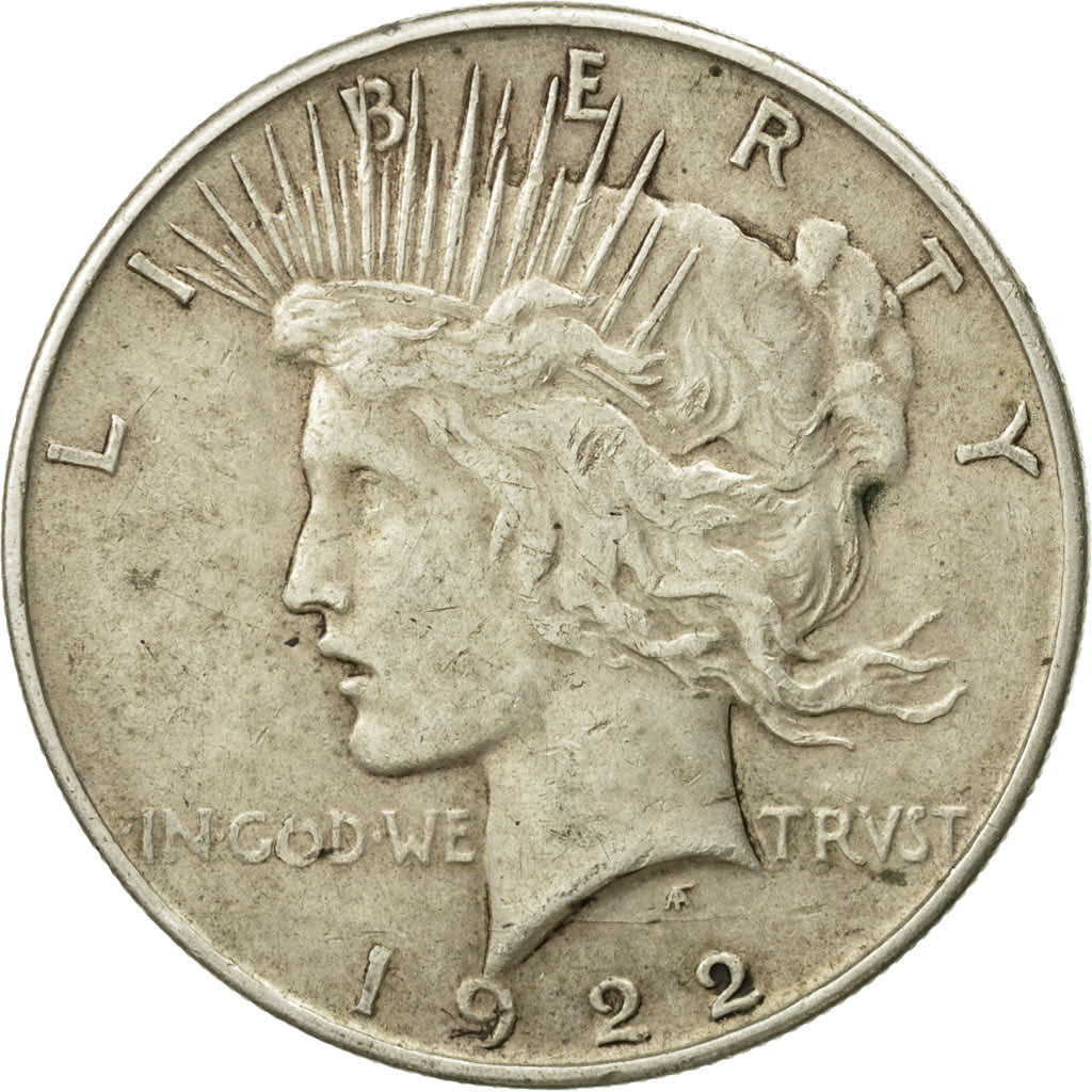 United States, Peace Dollar, Dollar, 1922, U.S. Mint, Philadelphia, VF(30-35)