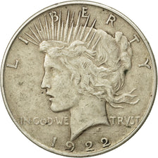United States, Peace Dollar, Dollar, 1922, U.S. Mint, Philadelphia, VF(30-35)
