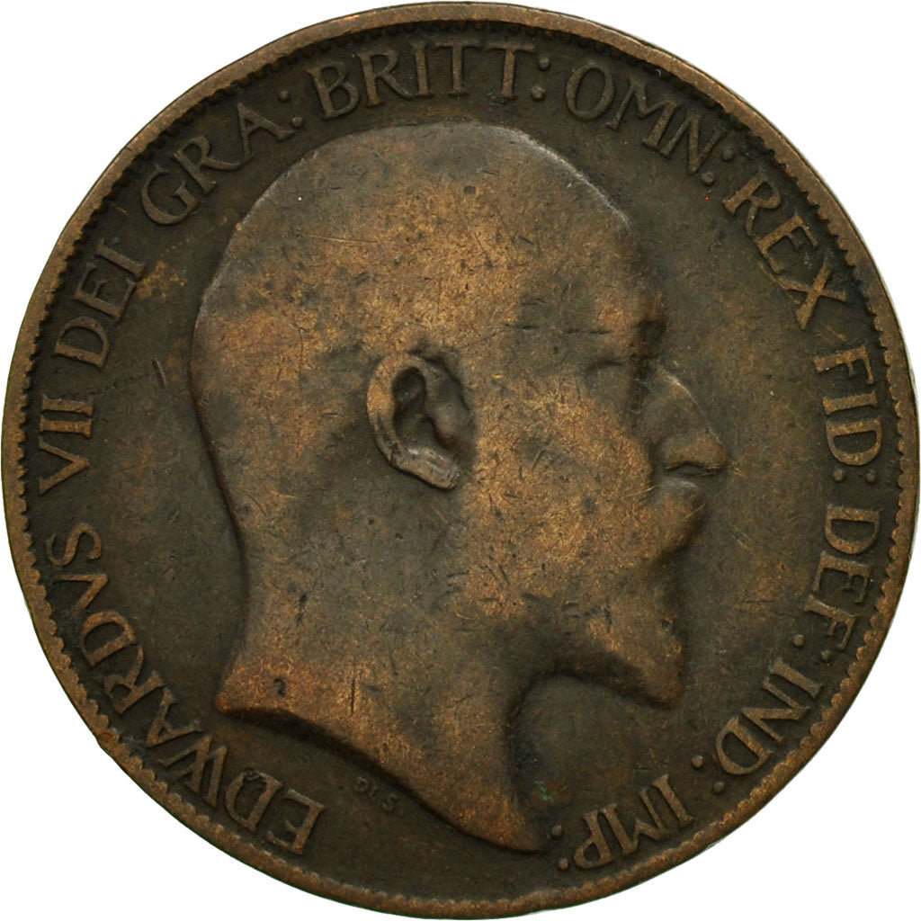 Great Britain, Edward VII, 1/2 Penny, 1906, VF(30-35), Bronze, KM:793.2