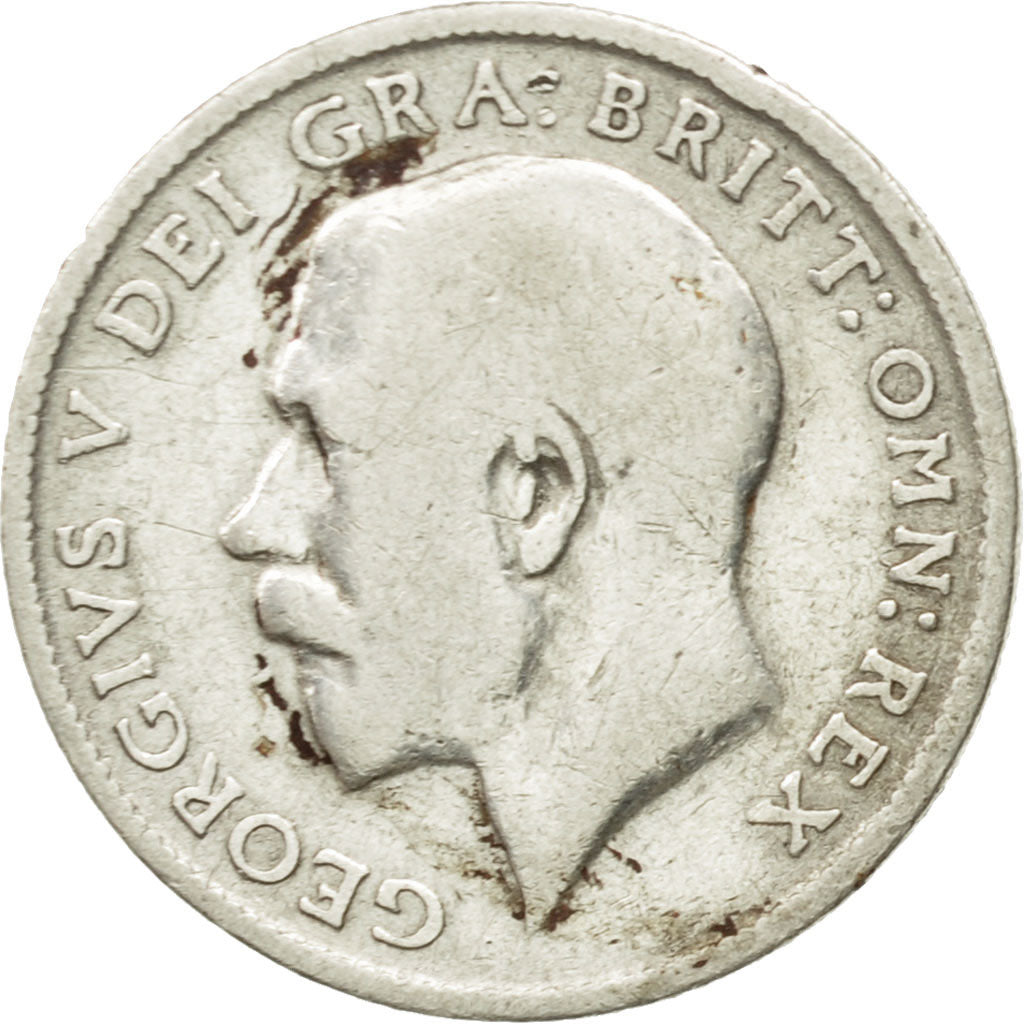 Great Britain, George V, 6 Pence, 1918, F(12-15), Silver, KM:815