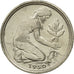 ALEMANIA - REPÚBLICA FEDERAL, 50 Pfennig, 1950, Karlsruhe, MBC+, Cobre -