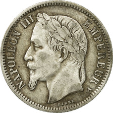 France, Napoleon III, Napoléon III, Franc, 1866, Paris, EF(40-45), Silver