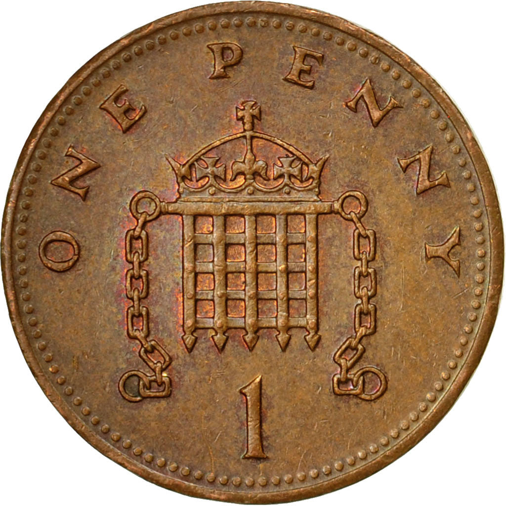 Great Britain, Elizabeth II, Penny, 1980, EF(40-45), Bronze, KM:935