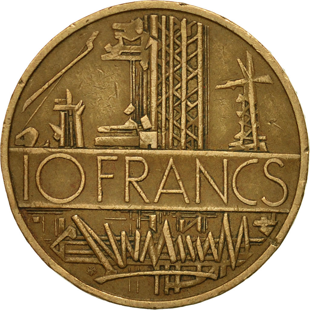 Coin, France, Mathieu, 10 Francs, 1976, Paris, EF(40-45), Nickel-brass, KM:940