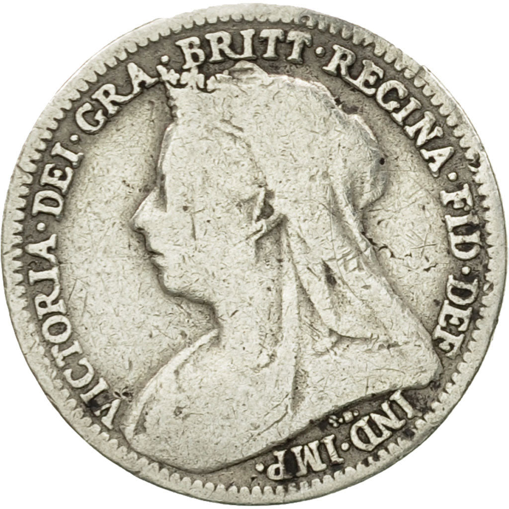 Great Britain, Victoria, 3 Pence, 1900, EF(40-45), Silver, KM:777
