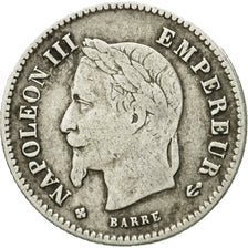 France, Napoleon III, Napoléon III, 20 Centimes, 1867, Strasbourg, VF(20-25)
