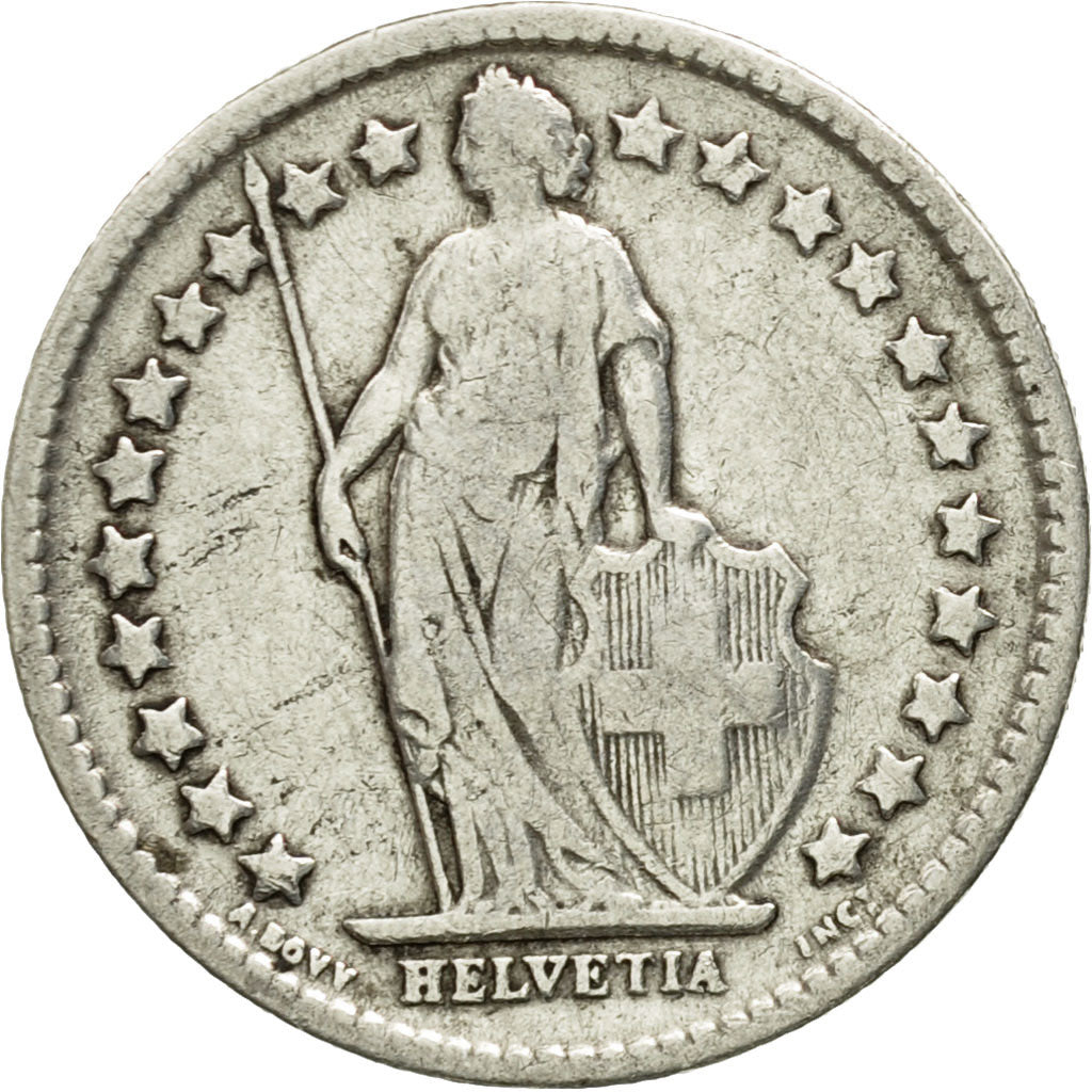 Switzerland, 1/2 Franc, 1903, Bern, VF(30-35), Silver, KM:23