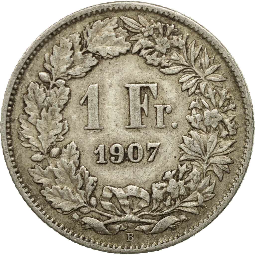 Switzerland, Franc, 1907, Bern, EF(40-45), Silver, KM:24