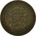 Luxembourg, William III, 10 Centimes, 1860, Paris, VG(8-10), Bronze, KM:23.2