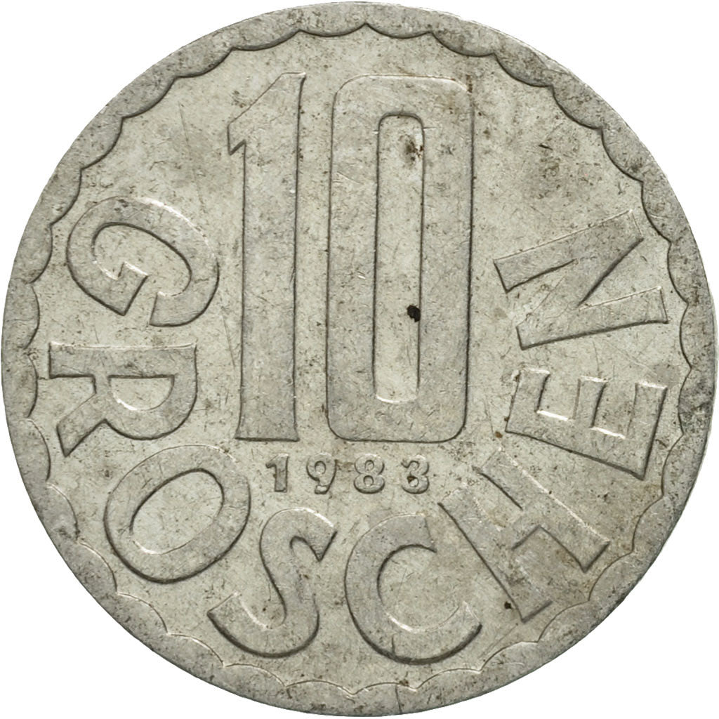 Austria, 10 Groschen, 1983, Vienna, VF(30-35), Aluminum, KM:2878