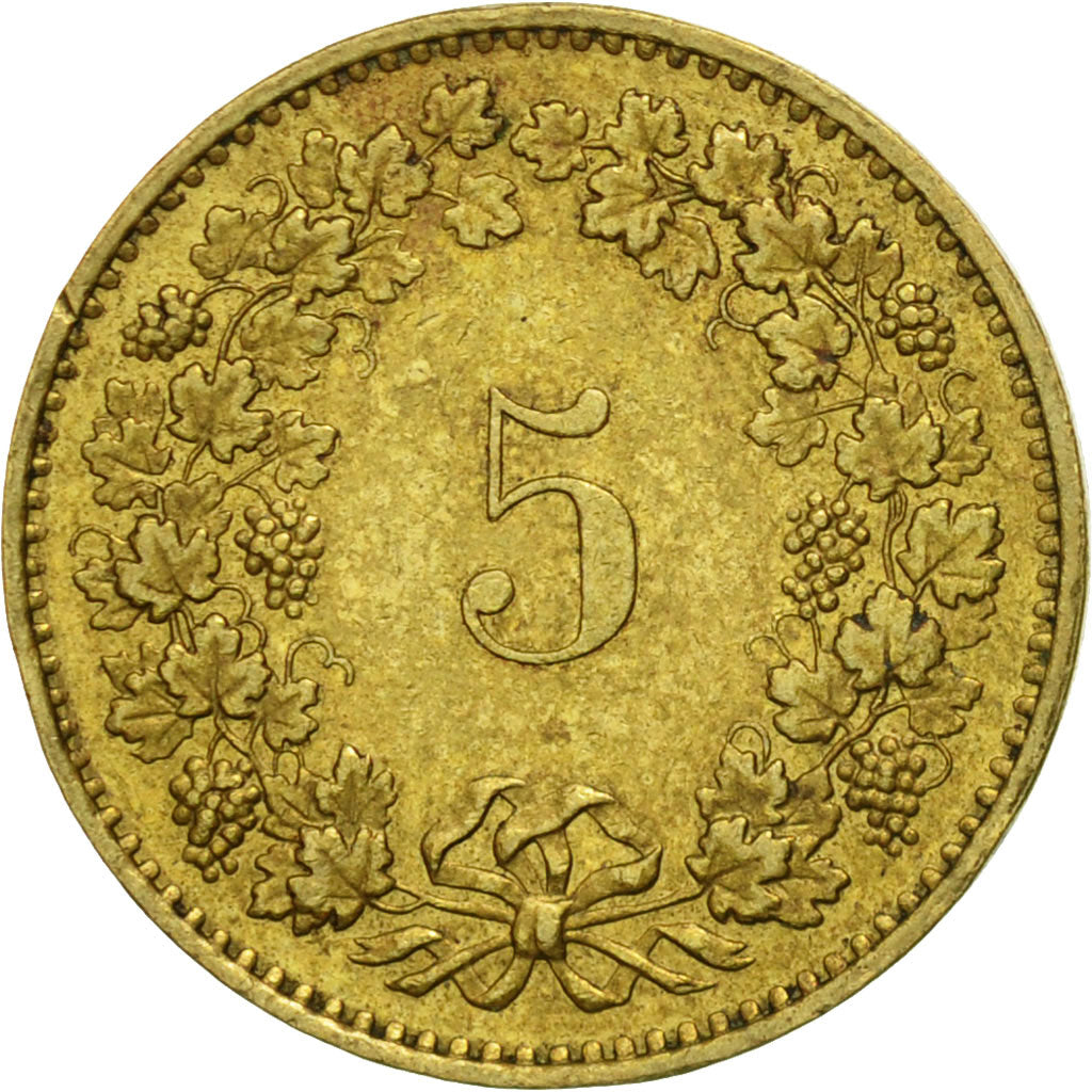 Switzerland, 5 Rappen, 1984, Bern, VF(30-35), Aluminum-Bronze, KM:26c