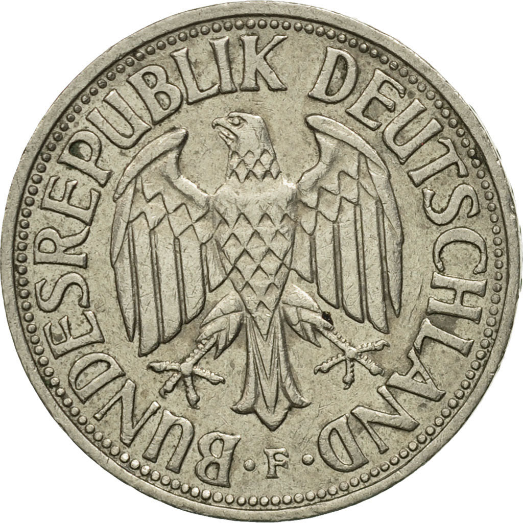 Moneta, Niemcy - RFN, Mark, 1965, Stuttgart, EF(40-45), Miedź-Nikiel, KM:110