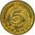 GERMANY - FEDERAL REPUBLIC, 5 Pfennig, Stuttgart, VF(20-25), Brass Clad Steel