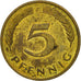 GERMANY - FEDERAL REPUBLIC, 5 Pfennig, Stuttgart, VF(20-25), Brass Clad Steel