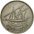 Moneta, Kuwejt, Jabir Ibn Ahmad, 50 Fils, 1977, EF(40-45), Miedź-Nikiel, KM:13