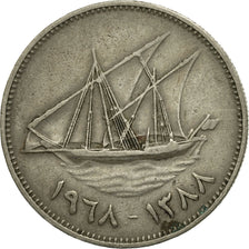 Kuwait, Jabir Ibn Ahmad, 50 Fils, 1968, EF(40-45), Copper-nickel, KM:13