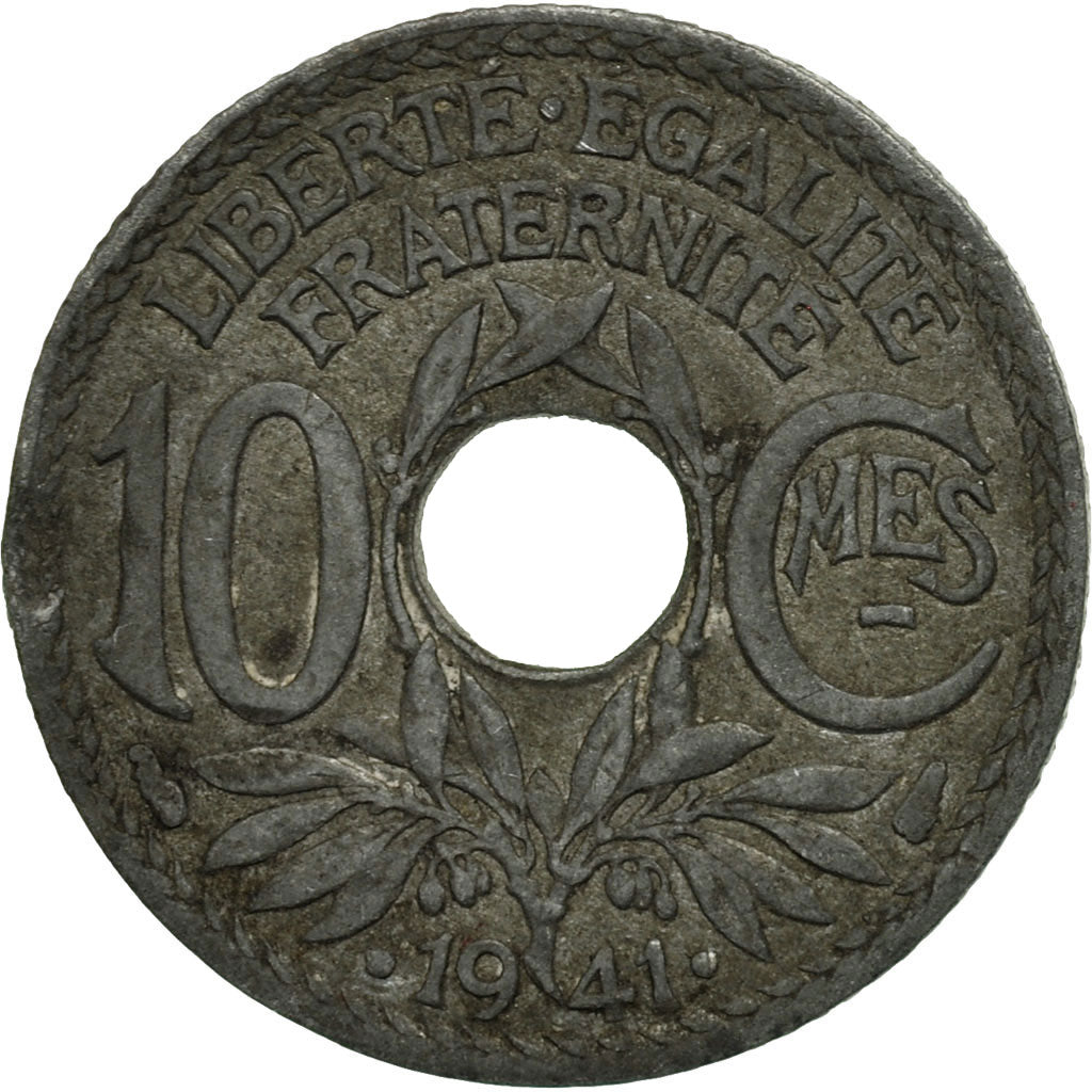 monnaie, France, 10 Centimes, 1941, Paris, B+, Zinc, KM:897, Gadoury:288c