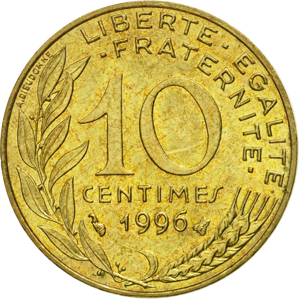 monnaie, France, Marianne, 10 Centimes, 1996, Paris, TB+, Aluminum-Bronze
