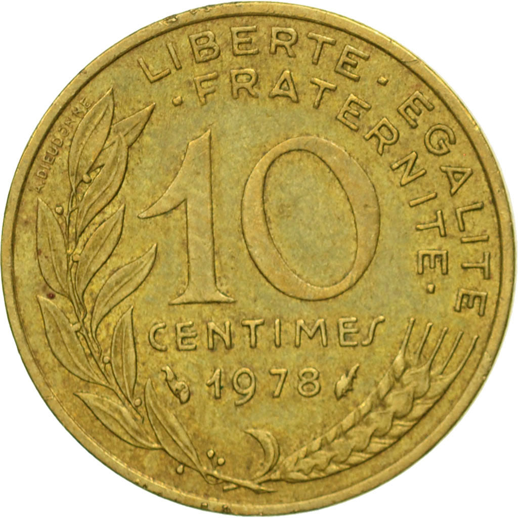münze, Frankreich, Marianne, 10 Centimes, 1978, Paris, S, Aluminum-Bronze