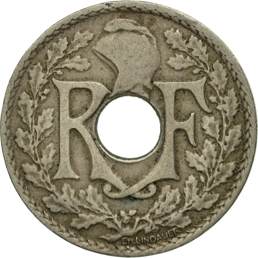 moneta, Francia, Lindauer, 25 Centimes, 1923, Paris, MB+, Rame-nichel, KM:867a