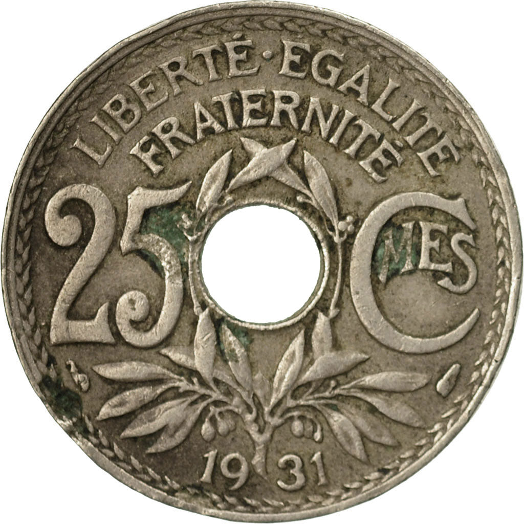 monnaie, France, Lindauer, 25 Centimes, 1931, B, Copper-nickel, KM:867a