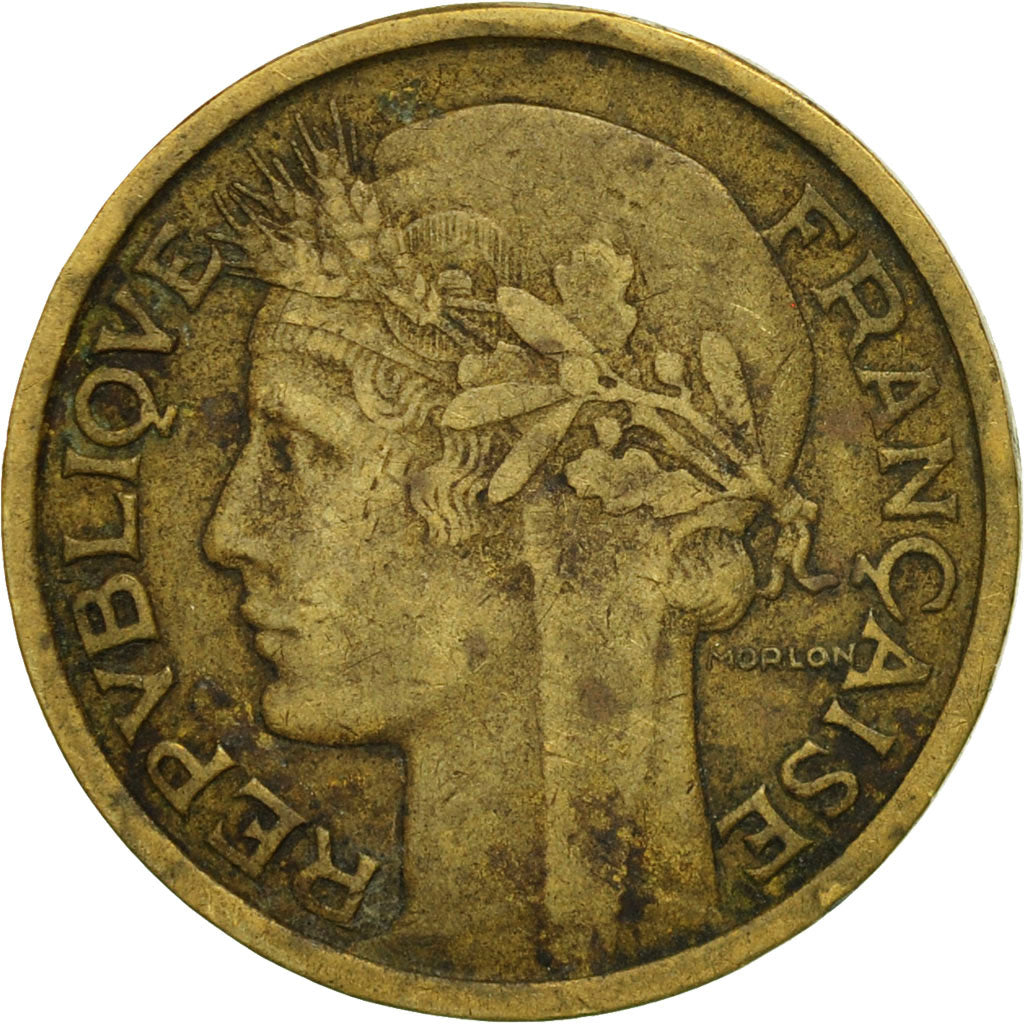 coin, France, Morlon, Franc, 1937, Paris, F(12-15), Aluminum-Bronze, KM:885