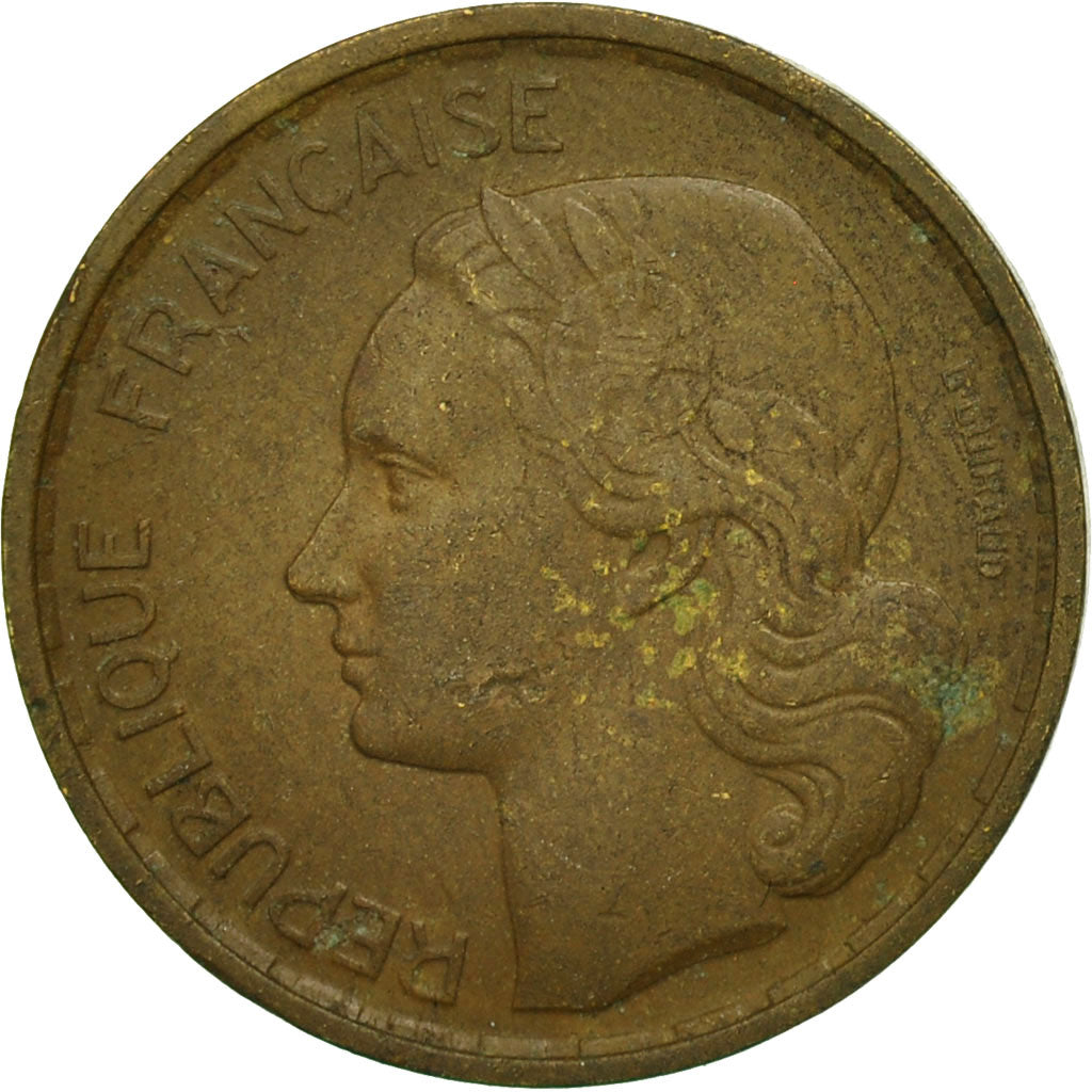 coin, France, Guiraud, 20 Francs, 1950, Paris, VG(8-10), Aluminum-Bronze