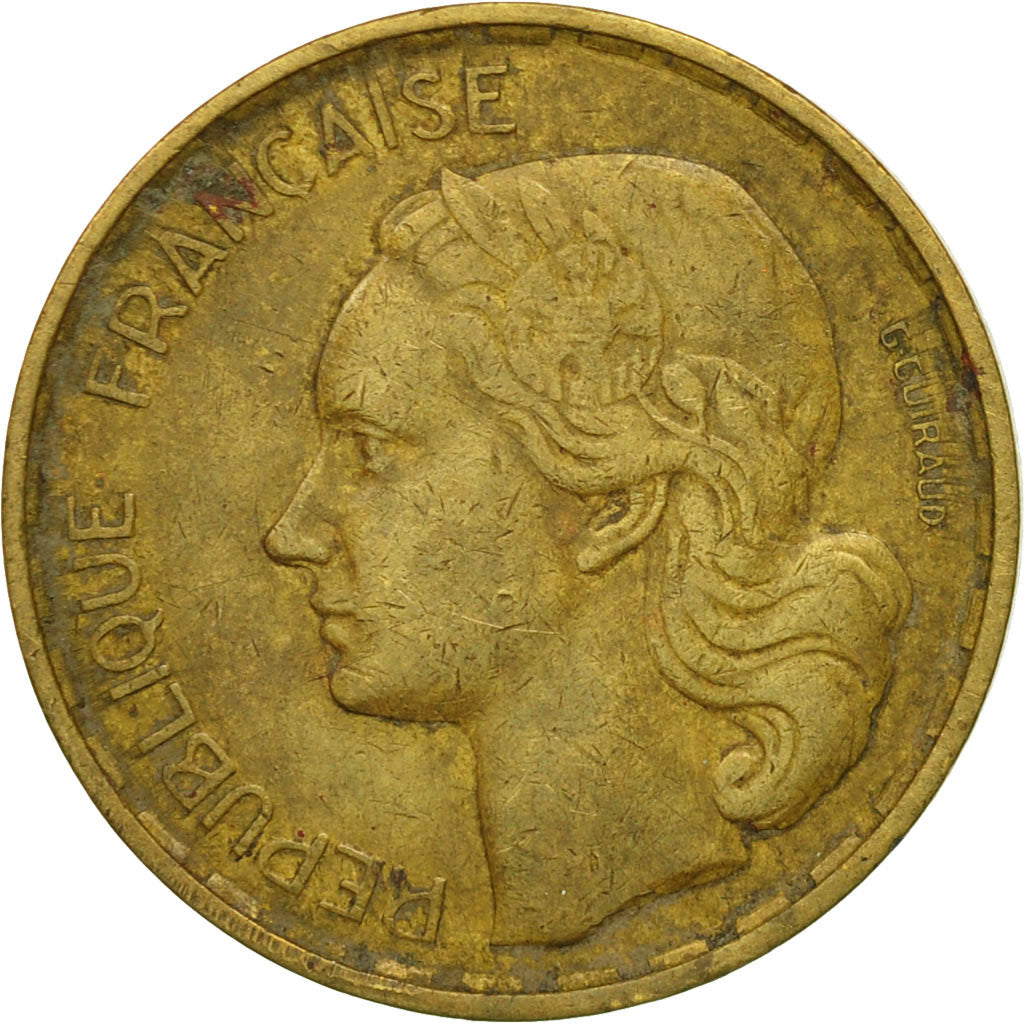 coin, France, Guiraud, 20 Francs, 1953, Beaumont - Le Roger, VF(30-35)