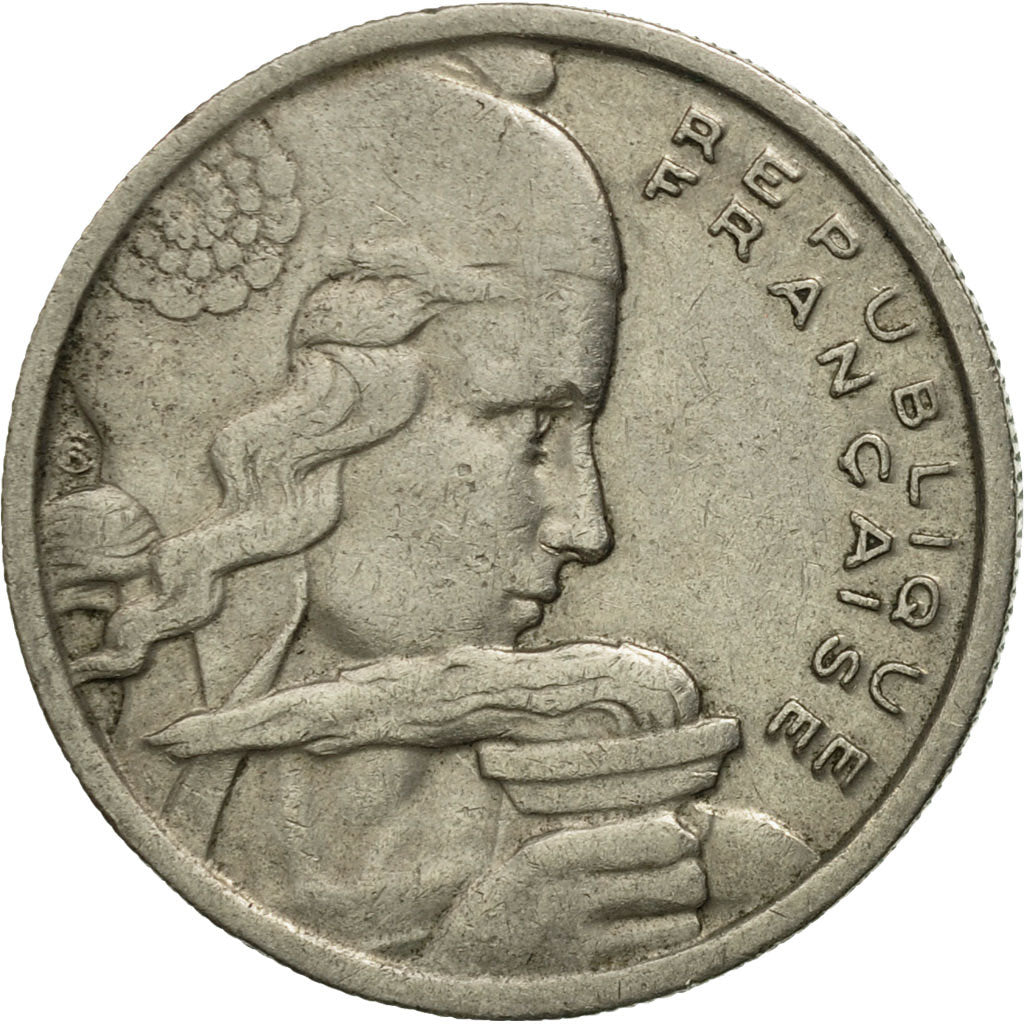 Moneda, Francia, Cochet, 100 Francs, 1955, Beaumont - Le Roger, BC+, Cobre -