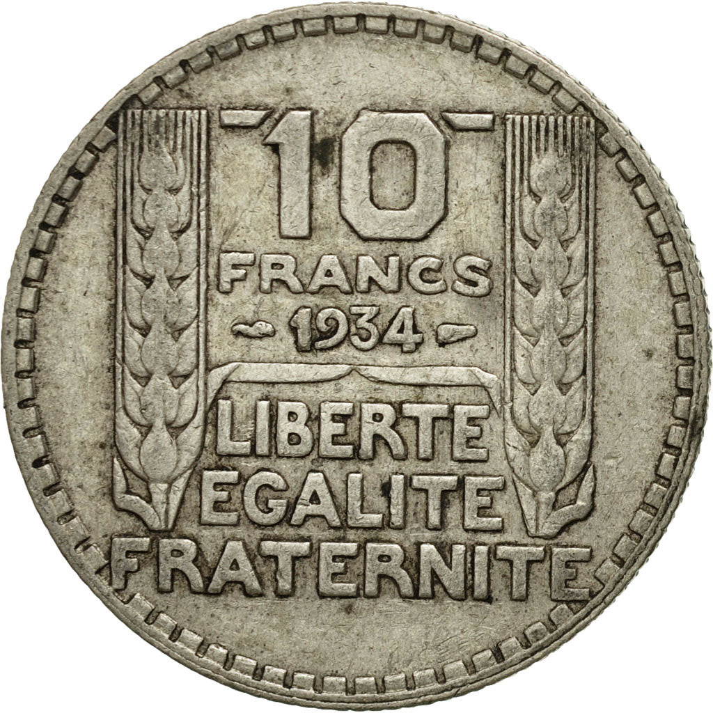 coin, France, Turin, 10 Francs, 1934, Paris, VF(30-35), Silver, KM:878
