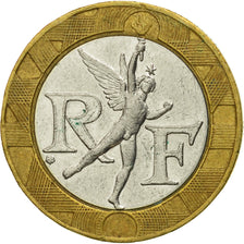 moneta, Francia, Génie, 10 Francs, 1988, Paris, MB, Bi-metallico, KM:964.1