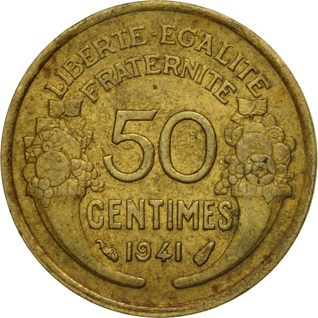 münze, Frankreich, Morlon, 50 Centimes, 1941, Paris, S, Aluminum-Bronze